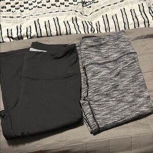 Victoria's Secret Black and Gray Leggings
